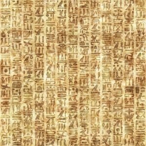 Pharoah Egyptian Hieroglyphs by Dan Morris Designs for Quilting Treasures 29742-J Black sold by the 1/2 yd.