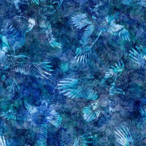 Skyward Patina by QT Fabrics 32007-B Blue sold by the 1/2 yd.