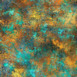 Skyward Patina by QT Fabrics 32008-Q Turquoise sold by the 1/2 yd.