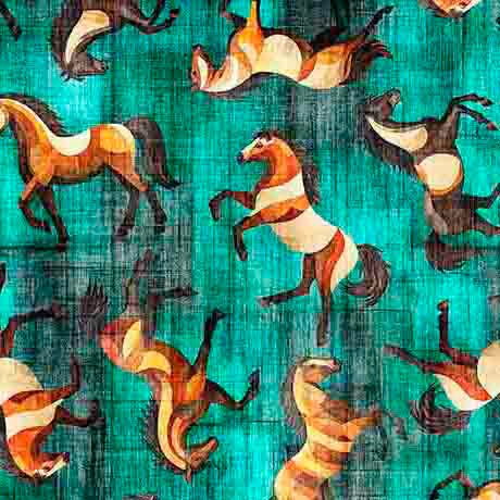 Canyonlands by QT Fabrics 32016-Q Turquoise sold by the 1/2 yd.