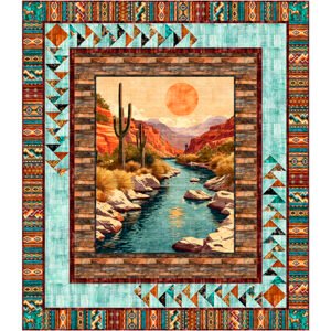 Desert Vista Quilt Pattern by QT Fabrics 55"X63"