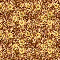 Cedar And Sage by QT Fabrics 31857-S Gold sold by the 1/2 yd.