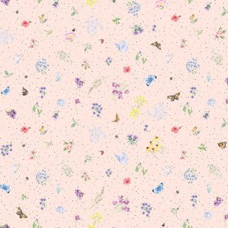 Together is Better Flowers and Butterflies by Maywood Studio MAS11122-P Lale Pink sold by the 1/2 yd.