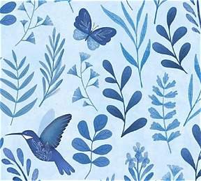 Blissful Blues Large Floral by Jennifer Pugh for Wilmington Prints 49652-444 Blue sold by the 1/2 yd.