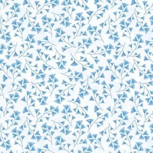 Blissful Blues Leafy Vines by Jennifer Pugh for Wilmington Prints 49655-144  White sold by the 1/2 yd.