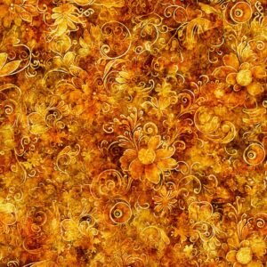 Queens Garden 108 " wide #13 Gold sold by the 1/2 yd.