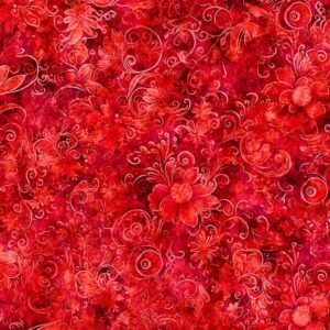 Queens Garden 108 " wide by MGD #22 Red sold by the 1/2 yd.