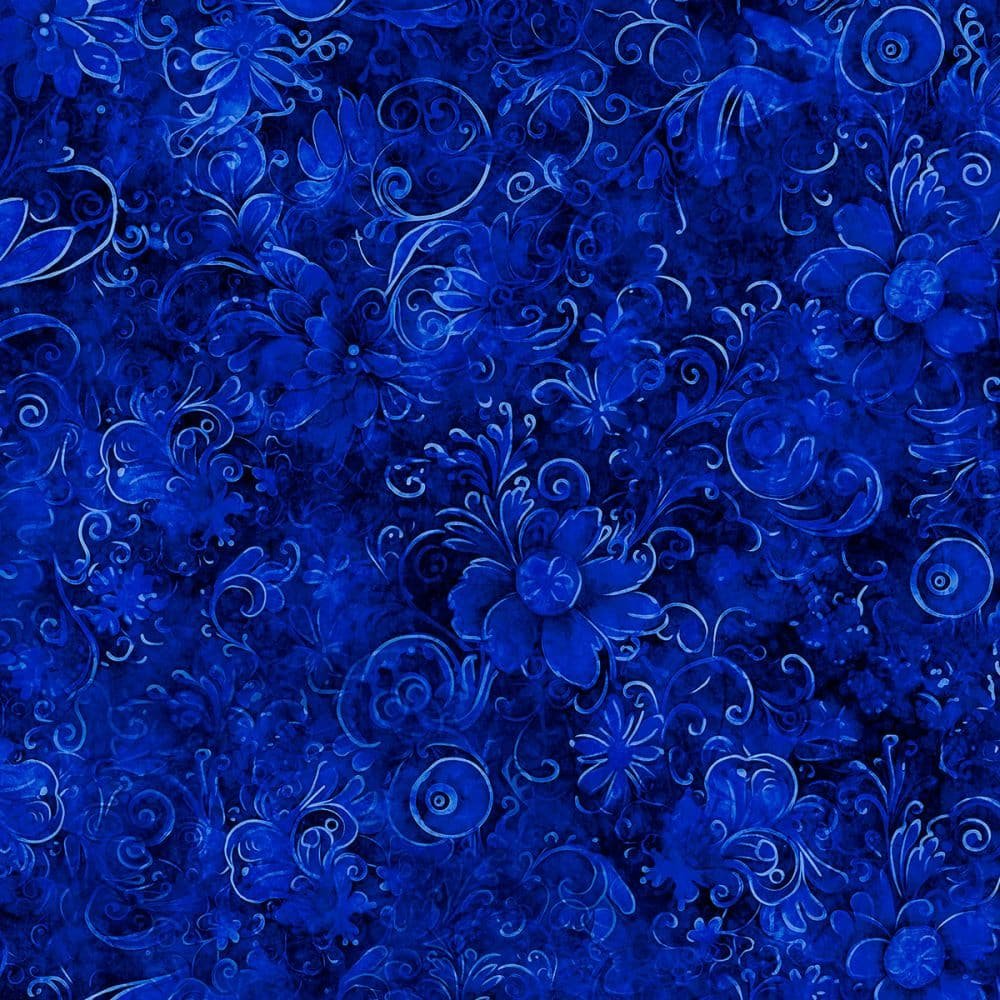 Queens Garden 108 " wide #29 royal blue sold by the 1/2 yd.