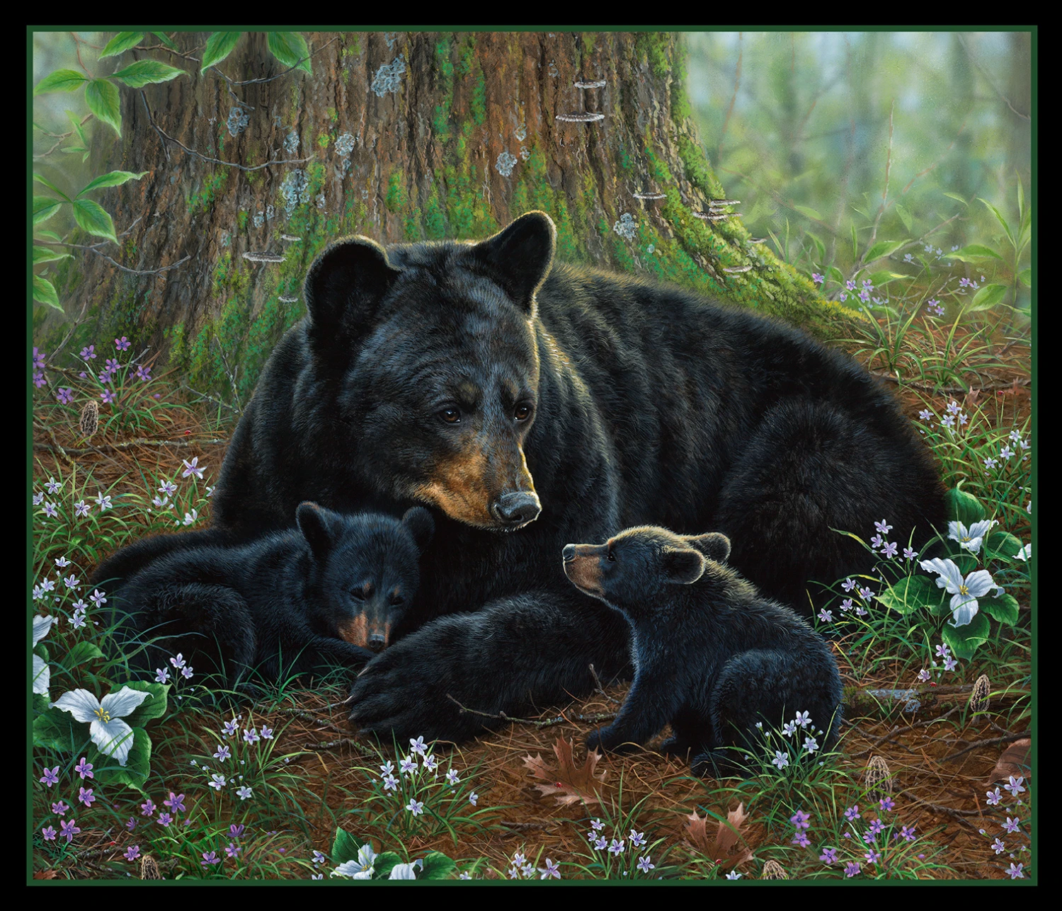 Tender Moments Panel by Abraham Hunter for Elizabeth's Studio 9620-e 36"X44"